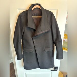 All Saints Black Pea Coat